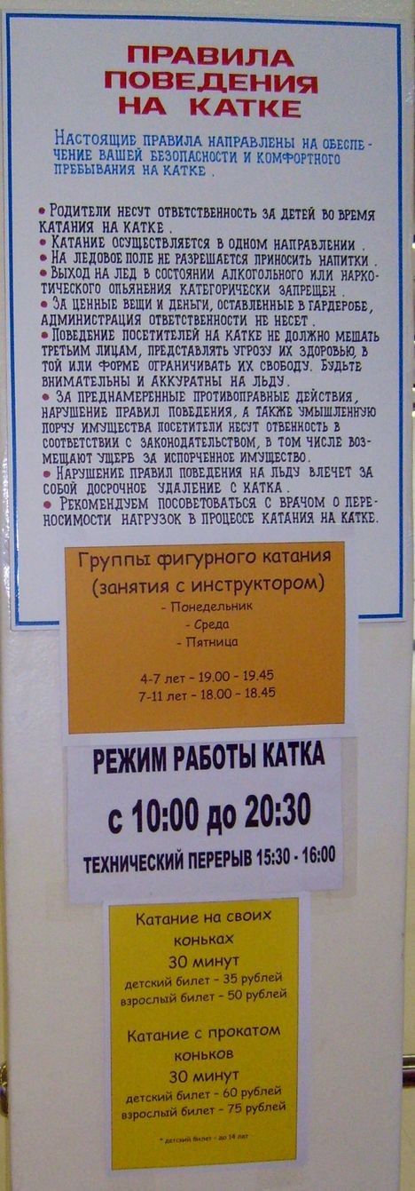 Каток в Детском мире
