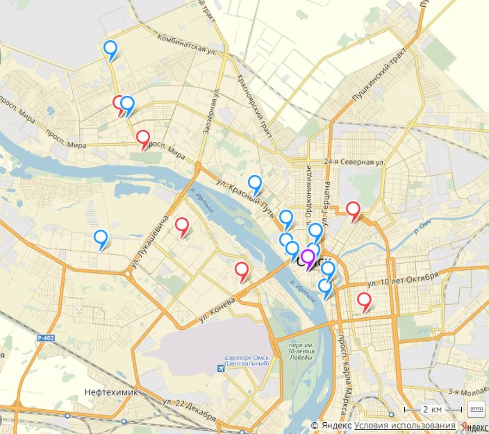 Народная карта химической атаки на Омск