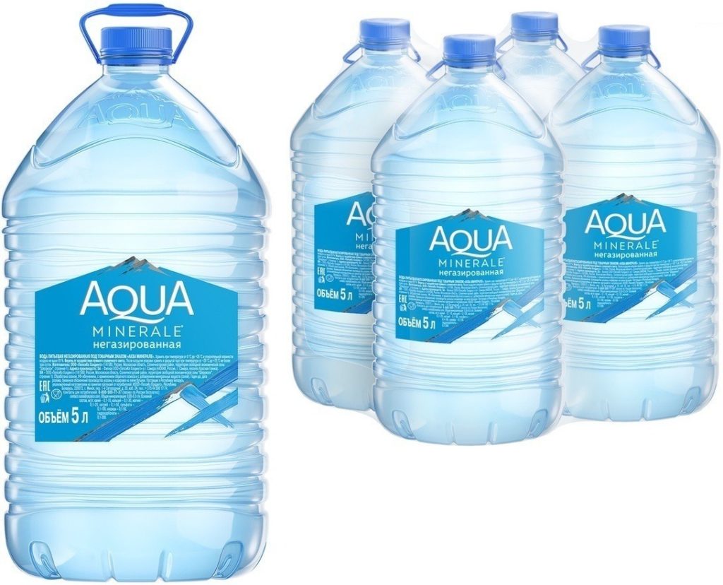 Вода AQUA MINERALE в бутылях